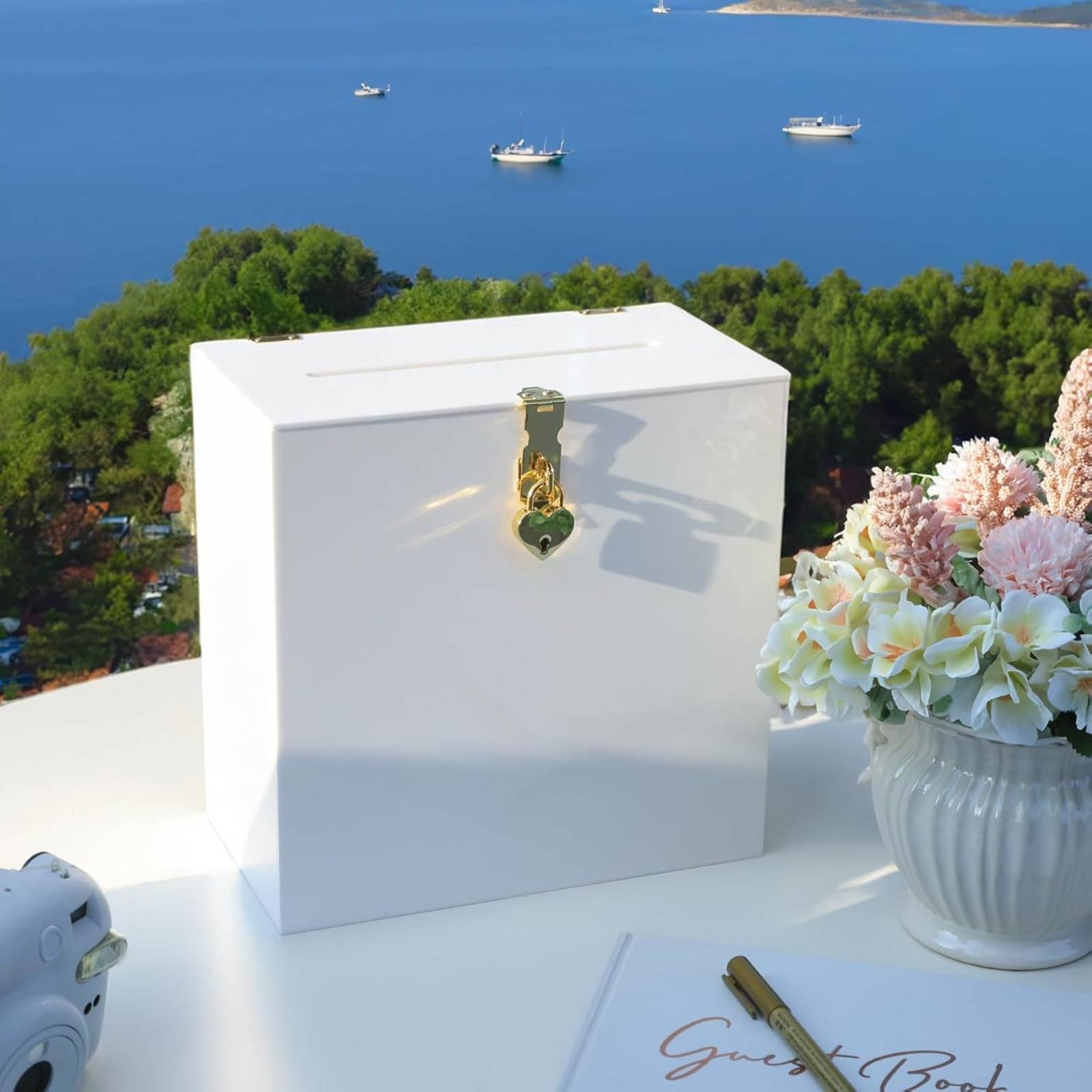 صندوق بطاقات على شكل قلب سهل ا - مراجعة Wedding Card Box وسعره